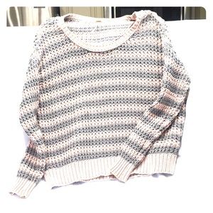 Free people grey/pink sweater